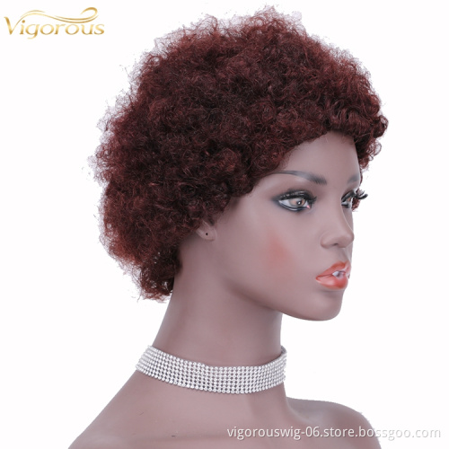 Afro curly wholesale inch short bob pixie cut wave blonde cheap glueless brazilian real human hair wigs black women